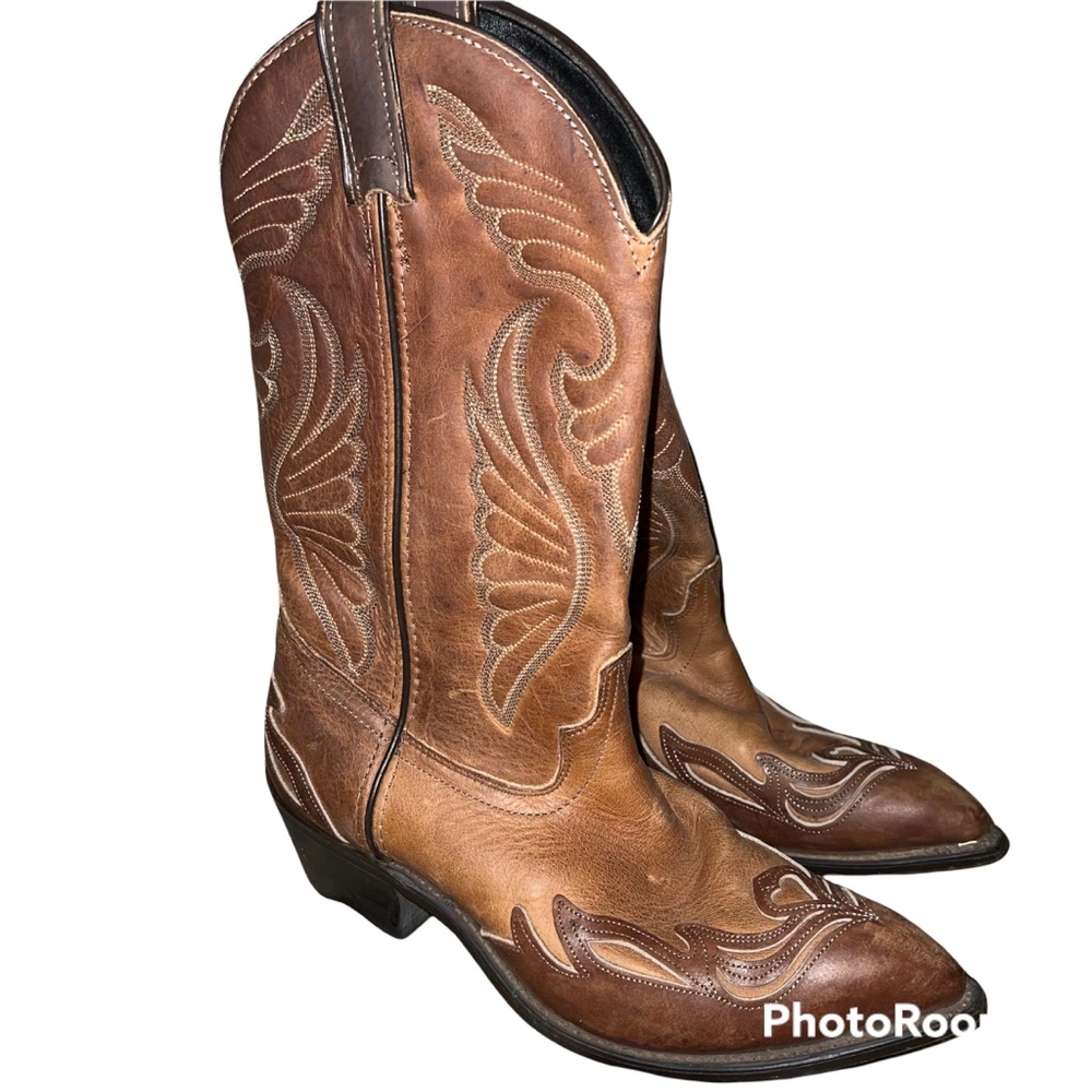 Flame Heart Cowboy Boots